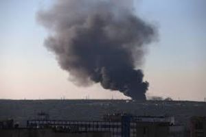 Горит склад с боеприпасами